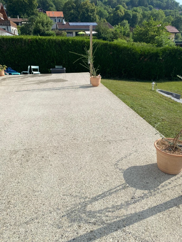terrasse avant nettoyage